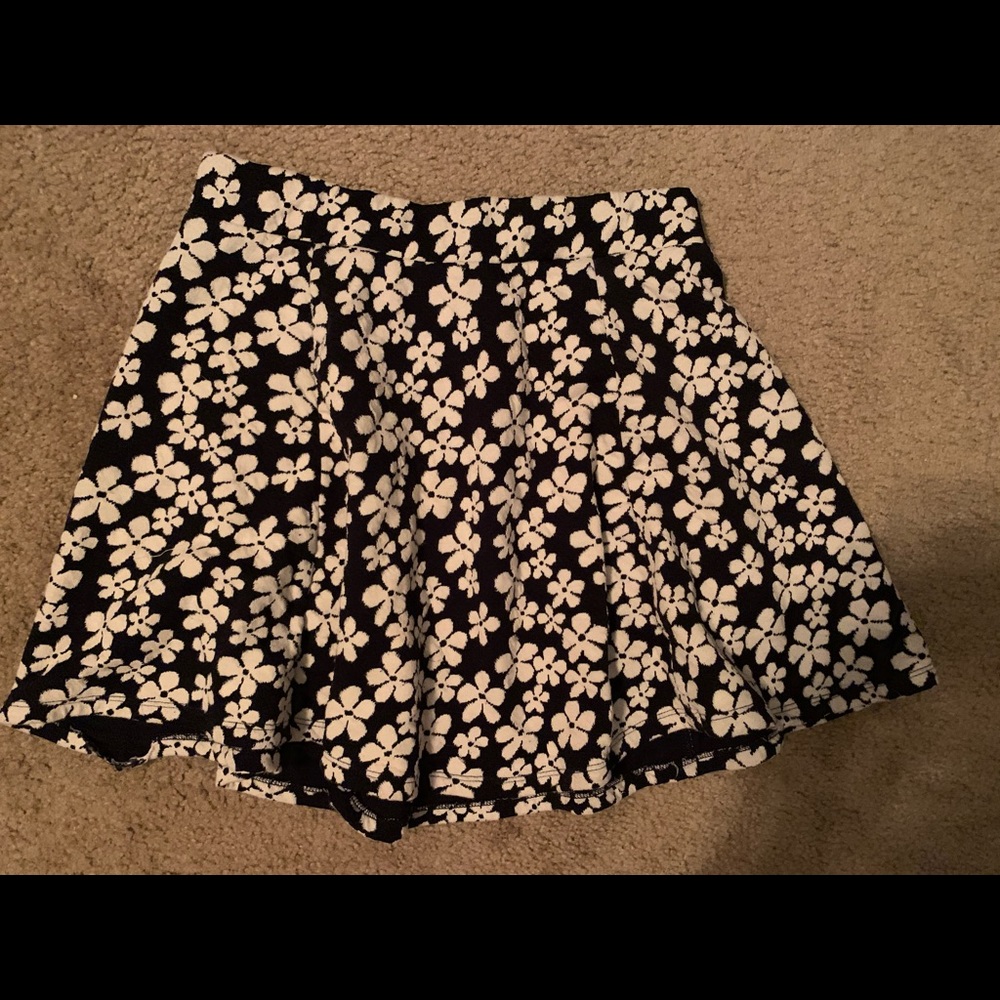 H&M Flowery Skater Skirt
